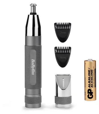 Produktbild von BaByliss E116E, Ohr, Augenbraue, Nase, 1,7 cm, 1,7 cm, Fixed, Grau, Silber, Edelstahl