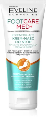 Produktbild von EVELINE Fußpflege Med+ regenerierende Fußcreme-Salbe für stark verhornte und rissige Haut 100ml