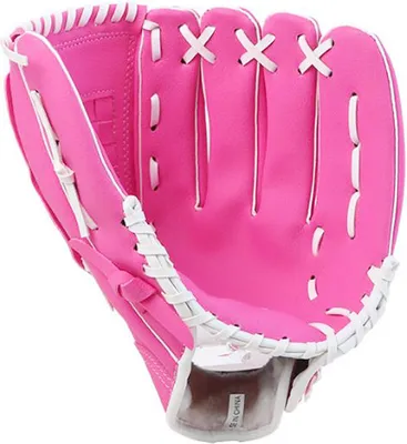 Obrázek produktu pro Sportovní baseballové rukavice pro dospělé mládež Kožené prodyšné softbalové školení růžové 26,7 cm/10,5 palce