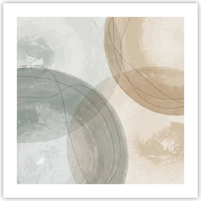 Produktbild von Poster - Poster ohne Rahmen - Aquarell Räder Pastell - 50x50 cm - Wand Bild - Wanddeko - Wandbilder - Kunstposter - Wandposter - Bilder - Kunstdruck - Wanddekoration - Wandbild - P2XAC50x50-4842