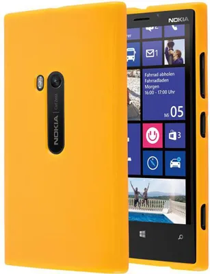 Produktbild von Cadorabo Schutzhülle für Nokia Lumia 920 Hülle in Gelb TPU Etui Hülle Case Cover