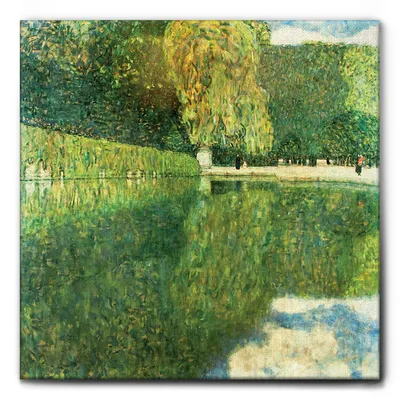 Produktbild von Giallobus - Schönbrunner Park - Gustav Klimt - 100L x 100B cm - Bild - Leinwand mit Standardrahmen