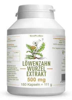 Produktbild von Löwenzahnwurzel-Extrakt 500 mg Mono Kapseln 180 St