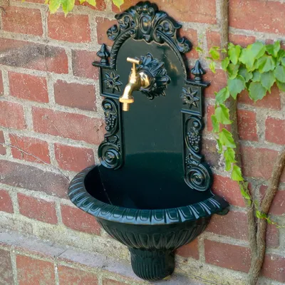 Produktbild von Gartenbrunnen, Waschbecken, Wandbrunnen mit 1/2 Zoll Schlauchanschluss, grün