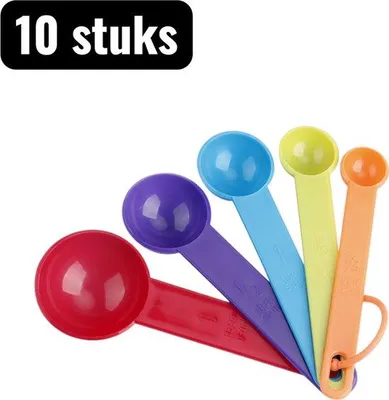 Zdjęcie produktu dla Zestaw 10 sztuk – miarki – zestaw plastikowych miarek – przyrządy kuchenne do majsterkowania z podziałką – do kwiatów i cukru