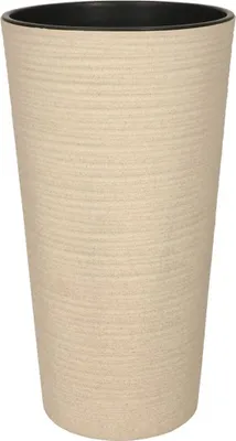 Produktbild von Lamela Blumentopf | Lilia Wood | mit Struktur | Weiß | 30 cm
