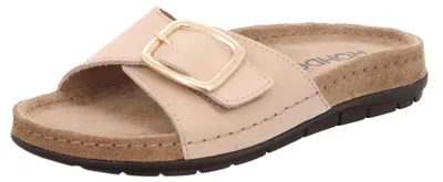 Produktbild von Rohde Damen Pantolette aus Leder mit Schnalle und Memory-Fußbett Rodigo-D 5875, Größe:37 EU, Farbe:Beige