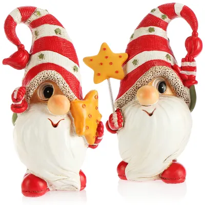 Productafbeelding van Kerstkabouter Kerstelf Kerstdecoratie - Set van 1 - Rood, wit en groen - 15 x 9,5 x 7 cm