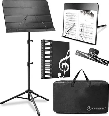 Produktbild von Famanu 2-in-1 Musikständer und Desktop-Bücherständer - Schwarz