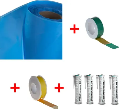 Produktbild von Dampfsperrsystem PE125 Dampfsperrfolie 4x25m + 100m² Dichtmaterial