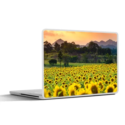 Produktbild von MuchoWow® Laptop Aufkleber Sticker Cover Sonnenblume - Natur - Berg 30x21 cm - Sticker für Laptop - Selbstklebend