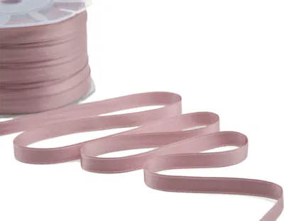 Productafbeelding van Dubbelzijdig satijnen lint - Italiaanse stof - Oudroze - 10 mm x 25 m