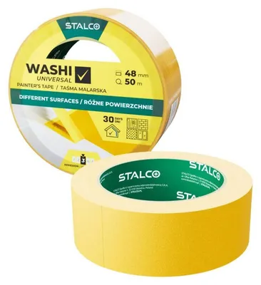 Productafbeelding van Afplaktape Stalco S042138222 - universeel - Washi - 48 mm x 25 m