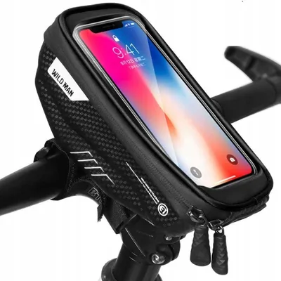 Produktbild von Wild Man | Fahrradtasche - Wasserdicht - Schwarz - Multifunktional mit Sichtfenster - 1 Liter