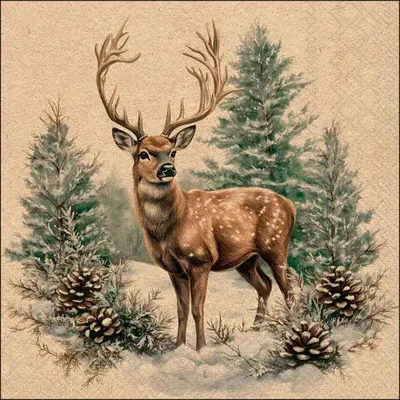Productafbeelding van Ambiente servetten, 33 x 33 cm – Winterthema