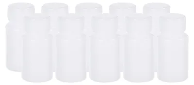 100 PE-Reagenzflaschen 20 ml, rund, graduiert, mit Deckel