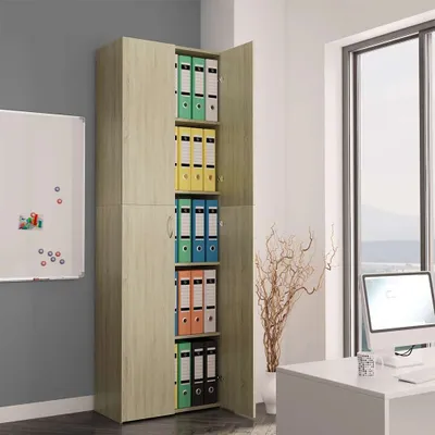 Produktbild von vidaXL Büroschrank Sonoma-Eiche 60x32x190 cm Holzwerkstoff