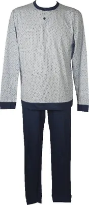 Immagine prodotto di Pigiama uomo cotone estivo manica lunga collo serafino con polsini RAGNO articolo U317N1, Taglia 54, Cotone 100%