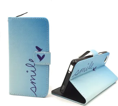 Produktbild von Handyhülle Tasche für Handy ZTE Nubia Z9 Mini Schriftzug Smile Blau