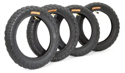 Produktbild von 4x Reifen 12.5x2.25 12 1/2 x 2 1/4 tubeless + Schläuche mit Winkelventil Kinderwagen