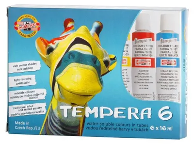 Produktbild von Temperafarben 6er Set - 16ml Schulmalfarben
