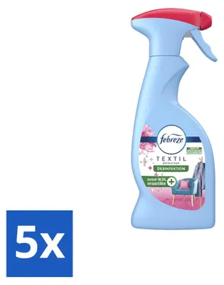Productafbeelding van 5 x Febreze Textielverfrisser - Roos en Nootmuskaat - 375 ml - Voordeelverpakking - 5 stuks
