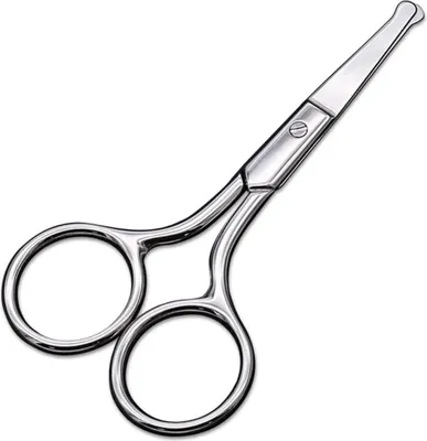 Obrázek produktu pro Nůžky na chloupky v nose, nůžky na obočí, malé nůžky z nerezové oceli se zaoblenou špičkou, kadeřnické nůžky, ostré nůžky na vousy a knír, bezpečnostní špička, lékařská nerezová ocel