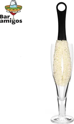 Immagine prodotto di Set di 3 - Spazzola flessibile per la pulizia di caraffe e bicchieri - Ideale per bicchieri, decanter, biberon e altro ancora