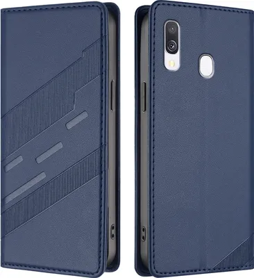 Obrázek produktu pro Pouzdro pro Samsung Galaxy A40,Polyuretankožené peněženkové pouzdro s přihrádkou na karty a funkcí stojánku Blau