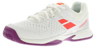 Immagine prodotto di Scarpe da tennis BABOLAT PULSION ALL COURT JR, colore bianco e arancione fluo, taglia 39