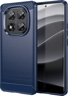 Produktbild von Hülle für Xiaomi Redmi Note 14 Pro 5G Carbon-Faser Weich TPU Silikon Stoßfest Handyhülle Blau