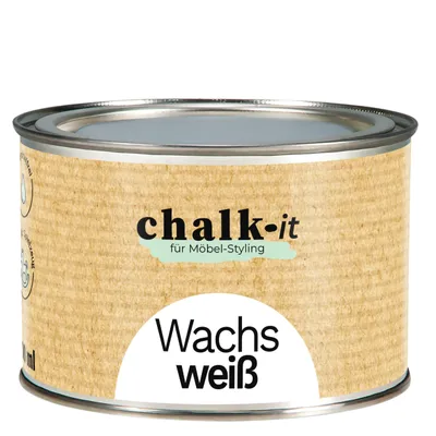 Produktbild von Möbelwachs 400ml Weiss Möbelschutz Holzwachs Pflege Kreidefarbe Chalk-it