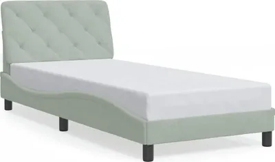 Produktbild von vidaXL Bettgestell ohne Matratze Hellgrau 80x200 cm Samt