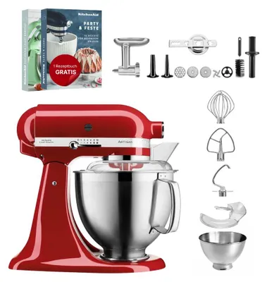 Produktbild von KitchenAid 4,8 L 5KSM185 Artisan Küchenmaschine Meatlover Empire Rot