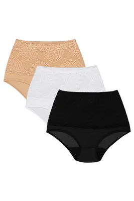 Obrázek produktu pro Wol-Bar Kaja 3-pack béžovo-bílo-černé kalhotky M