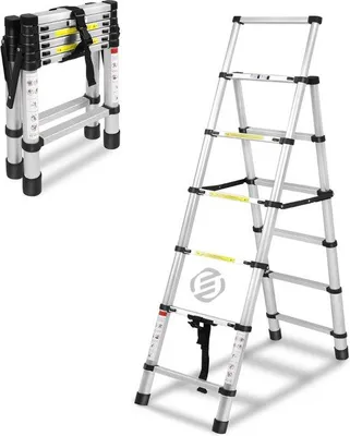 Obrázok produktu pre Kompaktný 7-stupňový domáci rebrík, skladací