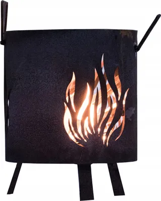 Produktbild von Feuertonne Gartenfeuerstelle aus Cortenstahl – Ø 30cm x 37cm - Robuste Outdoor Feuerstelle & Grill in Rost-Optik, Perfekt für Garten & Terrasse - Feuerkorb