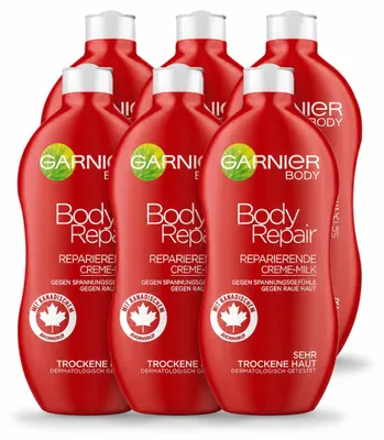 Zdjęcie produktu dla 6 x Garnier Body Repair, regenerujący krem do ciała - 400 ml - zestaw ekonomiczny - 6 sztuk