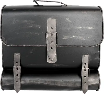 Briefkasten antiker Schulranzen von HMF mit 36 cm Breite in Silber