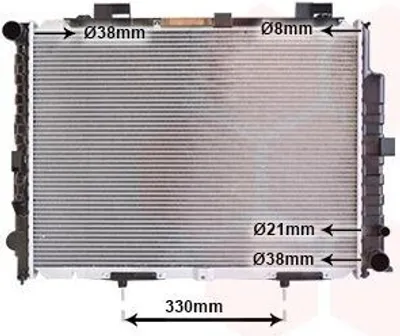 Produktbild von VAN WEZEL 30002228 Kühler Wasserkühler Motorkühler passend für MERCEDES-BENZ E-Klasse Limousine (W210) E-Klasse T-modell (S210)