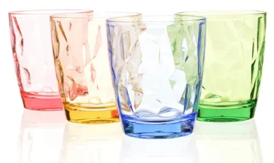 4er-Set bruchfeste Kunststoffbecher 300 ml, BPA-frei, 4 Farben