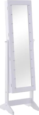 Image de Boîte à bijoux, miroir, lumières LED, blanc