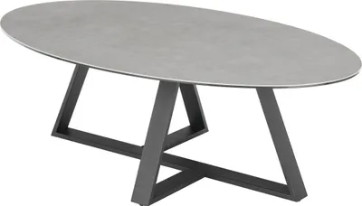 Produktbild von Couchtisch >ELBING< in grau, Glas-Keramik / Metall - 120x38x70cm (BxHxT)
