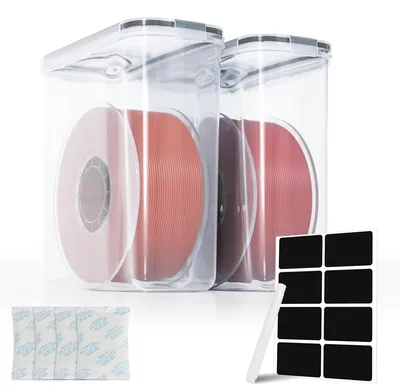 Produktbild von Vigevee 2er-Set 3D Drucker Filament Aufbewahrungsbox 4L, Wasserdichte Trockenbox mit Trockenmittel für 1,75mm Filament