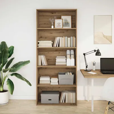 Obrázek produktu pro vidaXL Artisan dubová knihovna 80x30x189 cm materiál na bázi dřeva