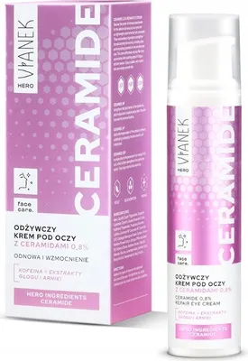 Obrázok produktu pre Vianek Hero Ceramide Výživný očný krém s ceramidmi 0,8 %, 15 ml