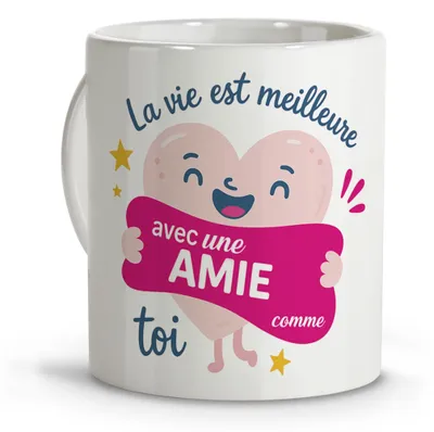Tasse für Freundinnen, 330 ml, Keramik, buntes Design