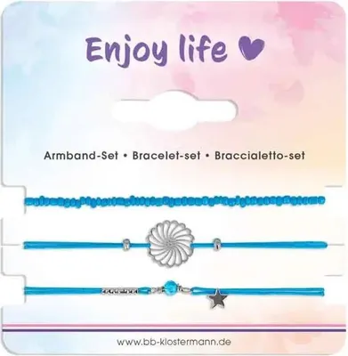 Produktbild von klostermann 3er Set Armband Blume/Sterne blau STERNE BLAU