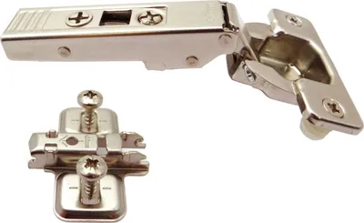 Produktbild von 1 x CLIP Standardscharnier 107° Eckanschlag + Montageplatte Topf zum Schrauben oder Einpressen(Inserta)