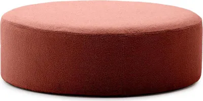 Produktbild von Fußhocker Kaeli 120 x 120 x 39 cm Bouclé Terrakotta